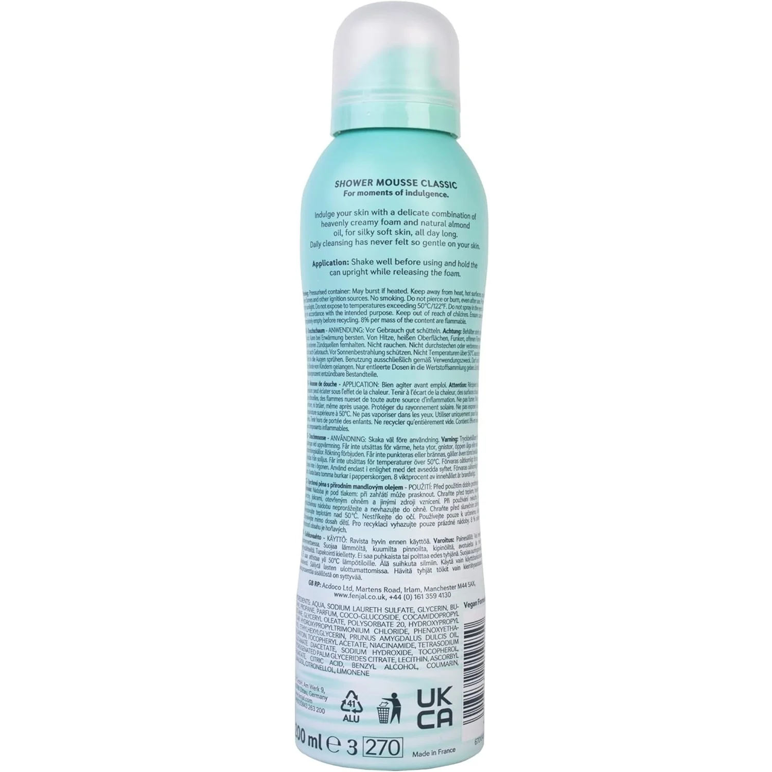Fenjal Classic Shower Mousse 200ml - Image 2