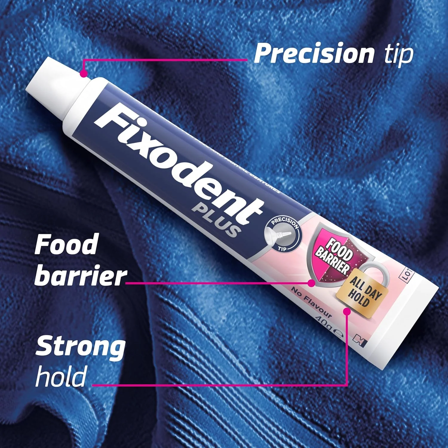 Fixodent Plus Food Barrier Adhesive Cream 40g - Image 5