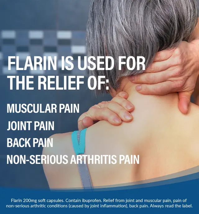 Flarin Ibuprofen 200mg Capsules 30s - Image 3