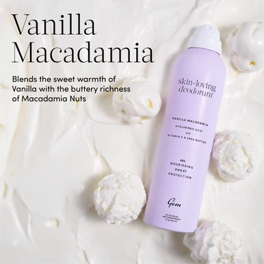 Gem Skin-Loving Deodorant Vanilla Macadamia 200ml - Image 4