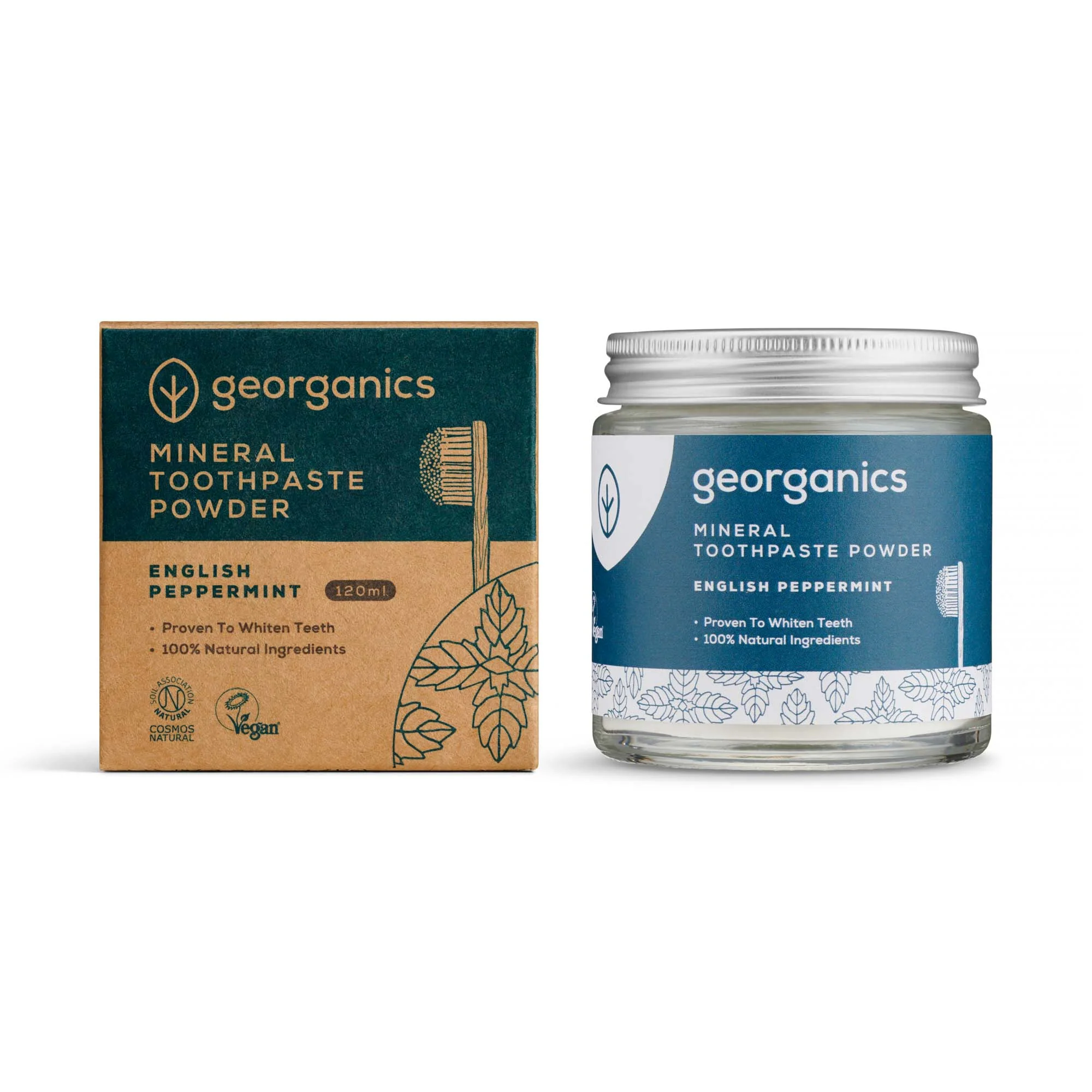 Georganics Mineral Toothpowder Peppermint 60ml