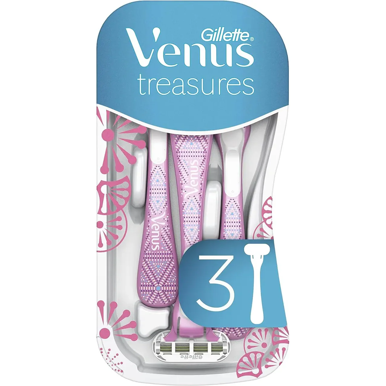 Gillette Venus Pink Treasures Disposable Razors 3 Pack