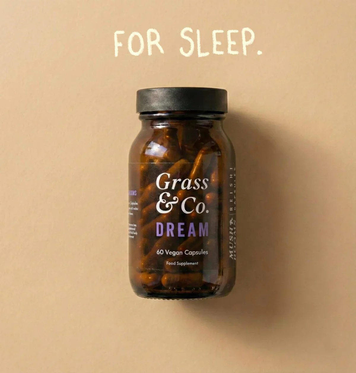 Grass & Co. DREAM Reishi Mushrooms with Magnesium + Sage 60 Vegan Capsules - Image 11