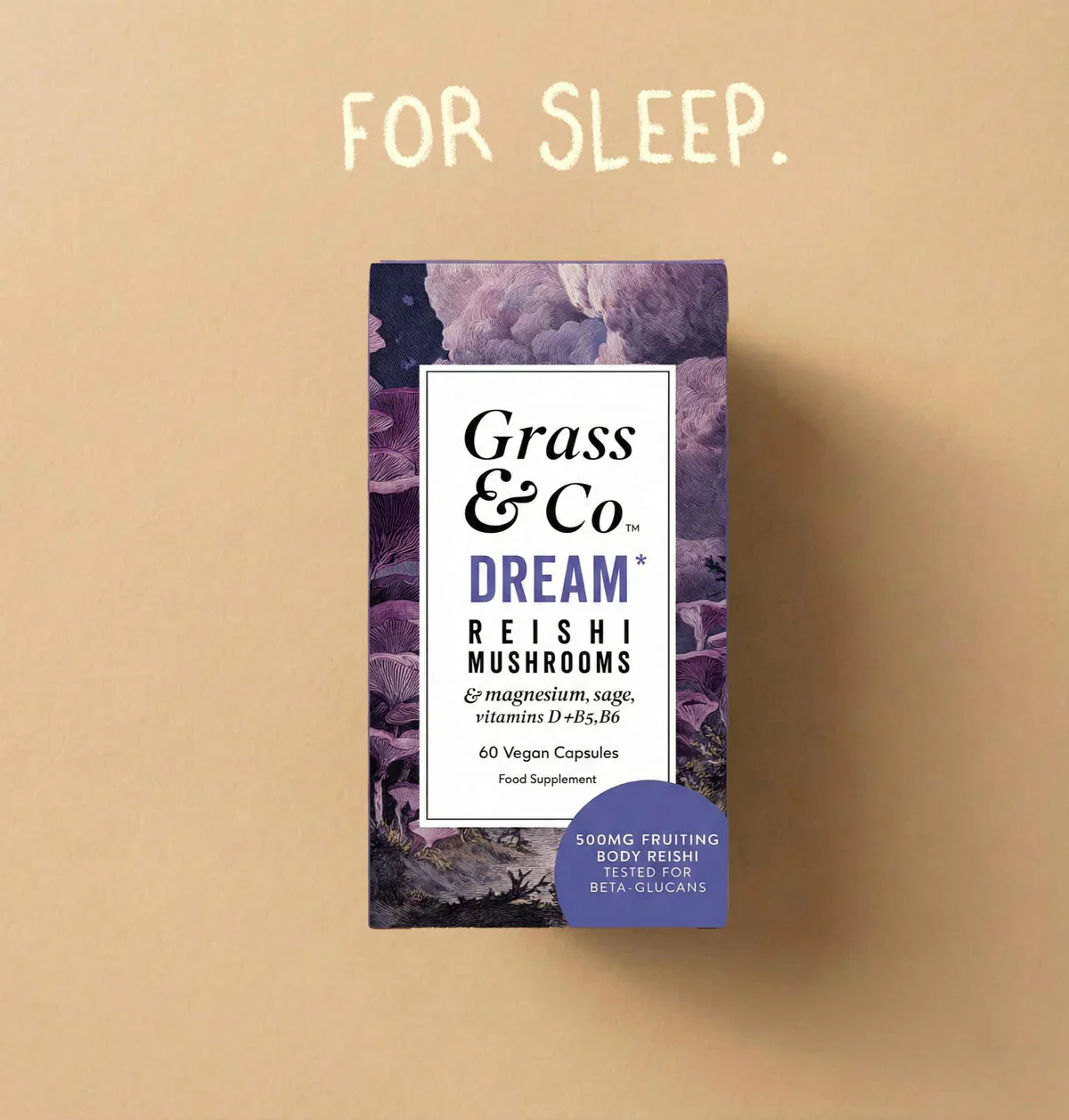 Grass & Co. DREAM Reishi Mushrooms with Magnesium + Sage 60 Vegan Capsules - Image 13