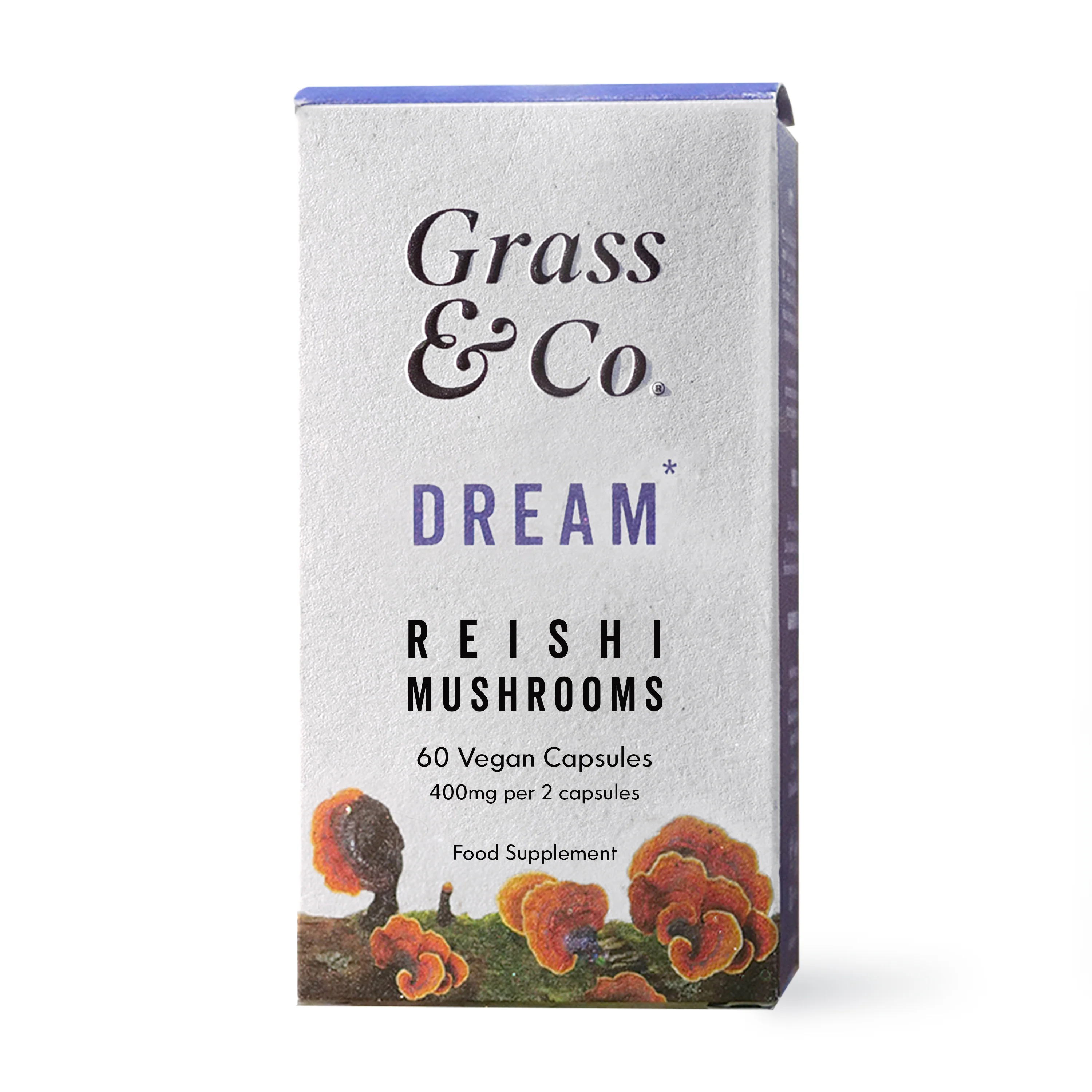 Grass & Co. DREAM Reishi Mushrooms with Magnesium + Sage 60 Vegan Capsules - Image 2