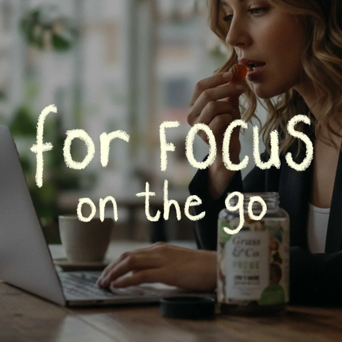 Grass & Co. FOCUS MAX 5000mg Lions Mane Elderflower & Lemon Gummies 60 Gummies - Image 2