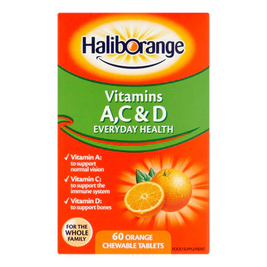 Haliborange A,C & D Vitamins 60 Chewable Tablets