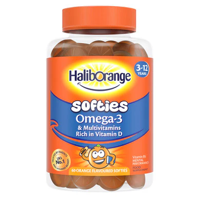 Haliborange Omega-3 & Multivitamin Orange Softies 60 Pack
