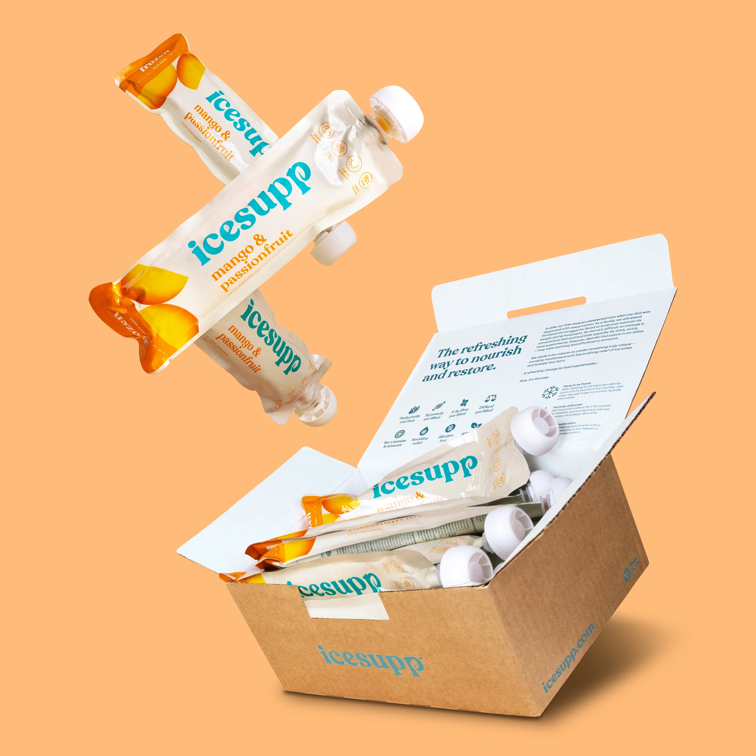 Icesupp Frozen Nutritional Supplement Mango & Passionfruit 12 Pack - Image 4