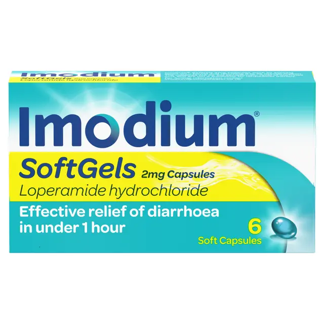 Imodium SoftGels Loperamide 2mg 6 Capsules
