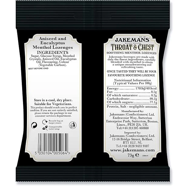 Jakemans Lozenges Throat & Chest 73g - Image 2