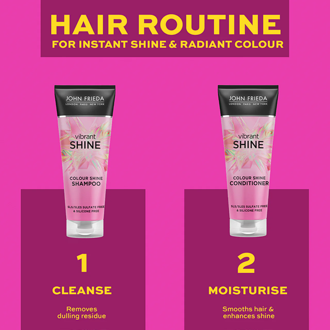 John Frieda Vibrant Shine Conditioner 250ml - Image 3