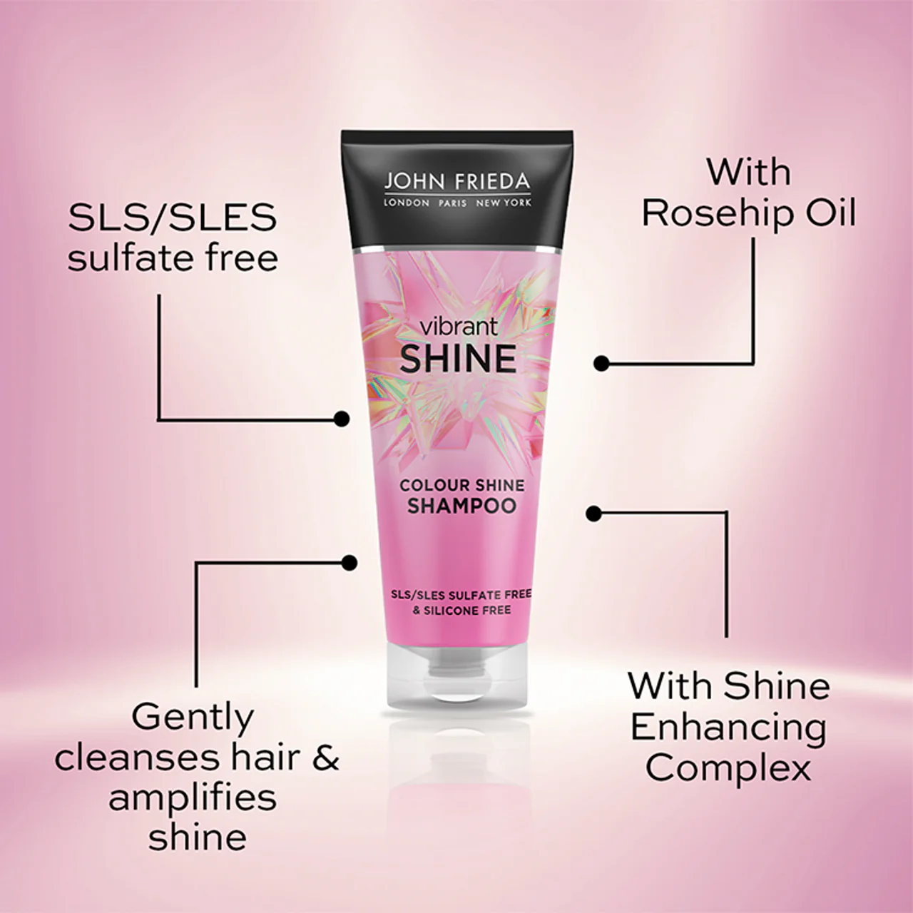 John Frieda Vibrant Shine Shampoo 250ml - Image 4