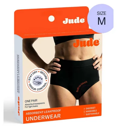 Jude Underwear High Brief Black Medium Single