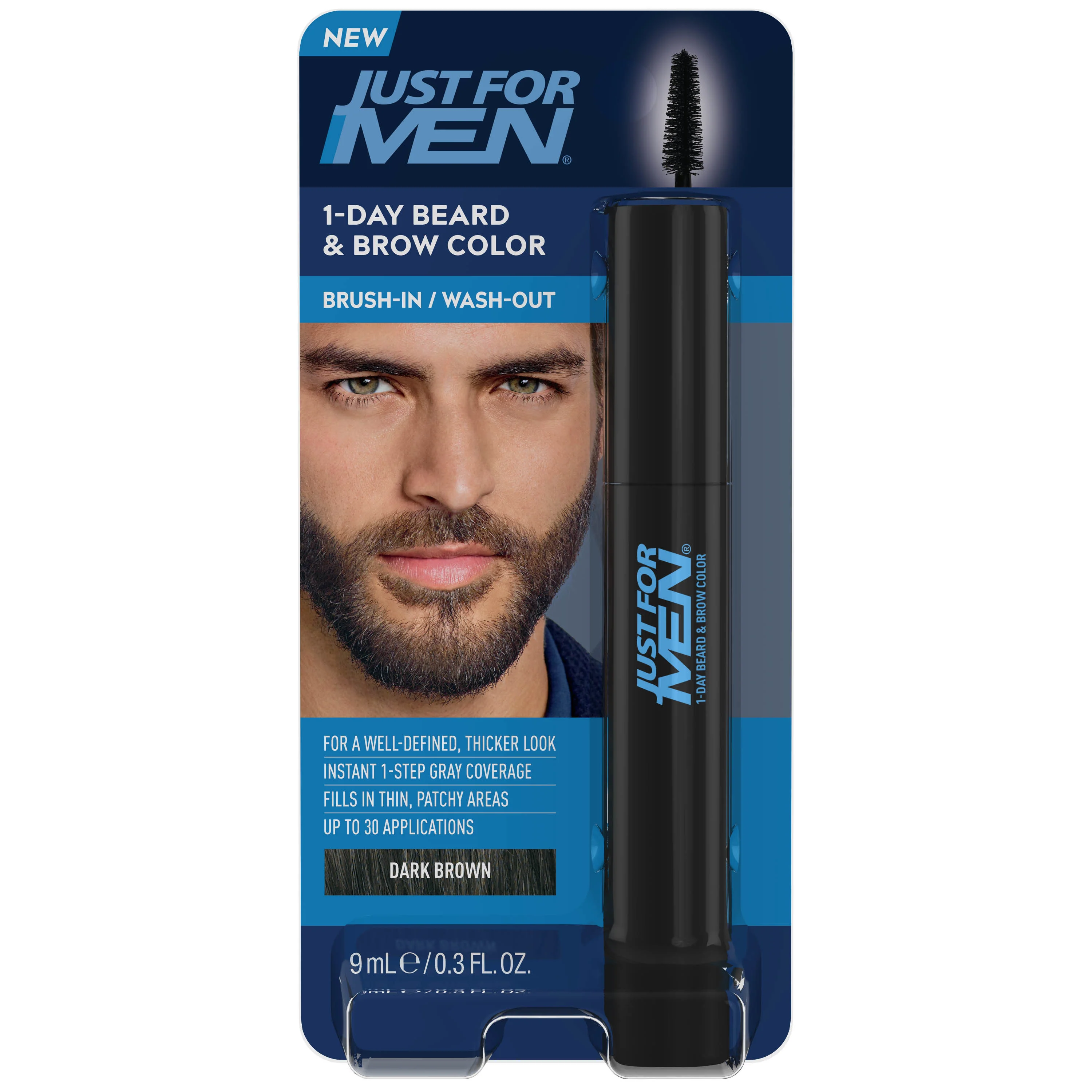 Just For Men 1-Day Beard & Brow Colour Dark Brown 9ml