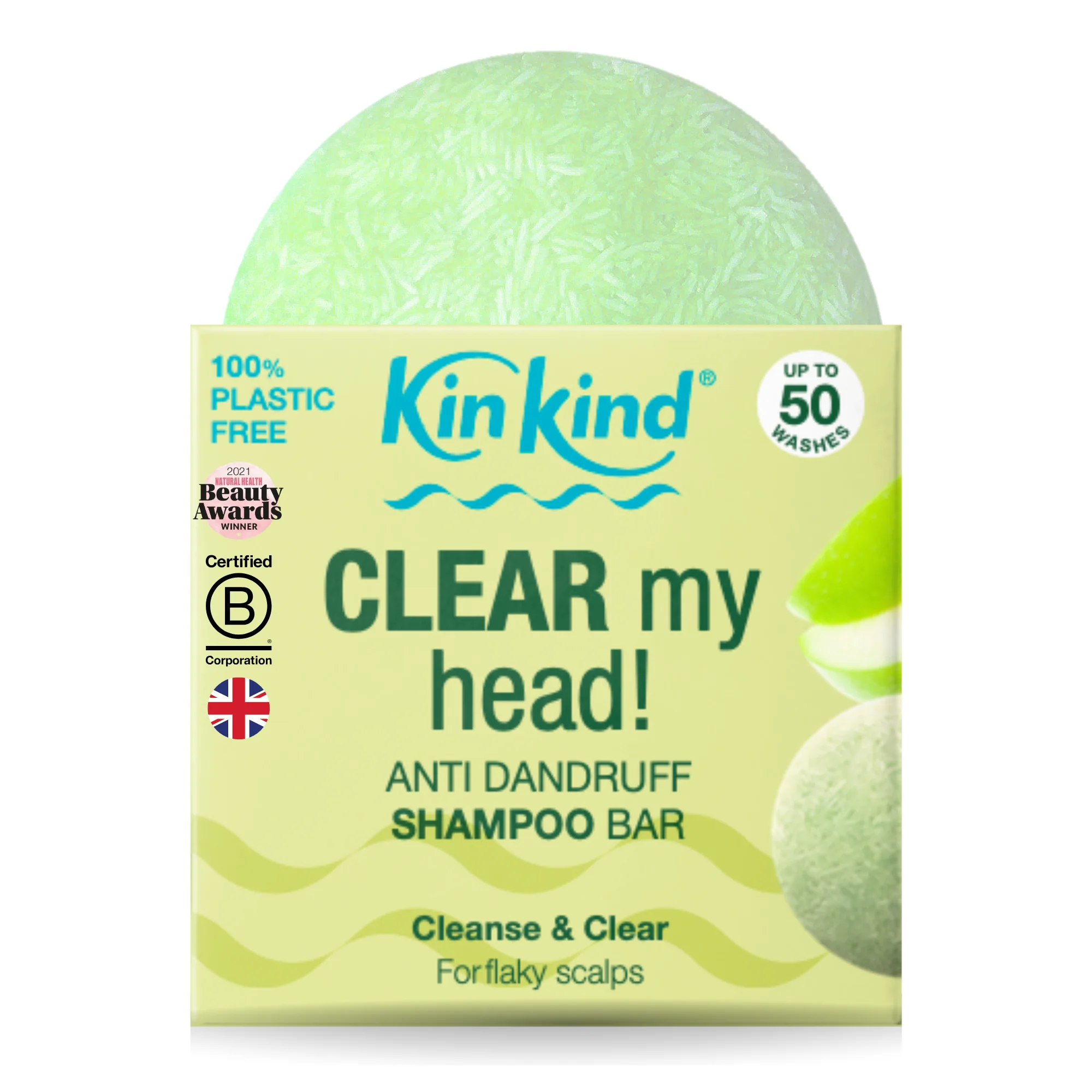 KinKind CLEAR my head! Anti Dandruff Shampoo Bar Apple 50g
