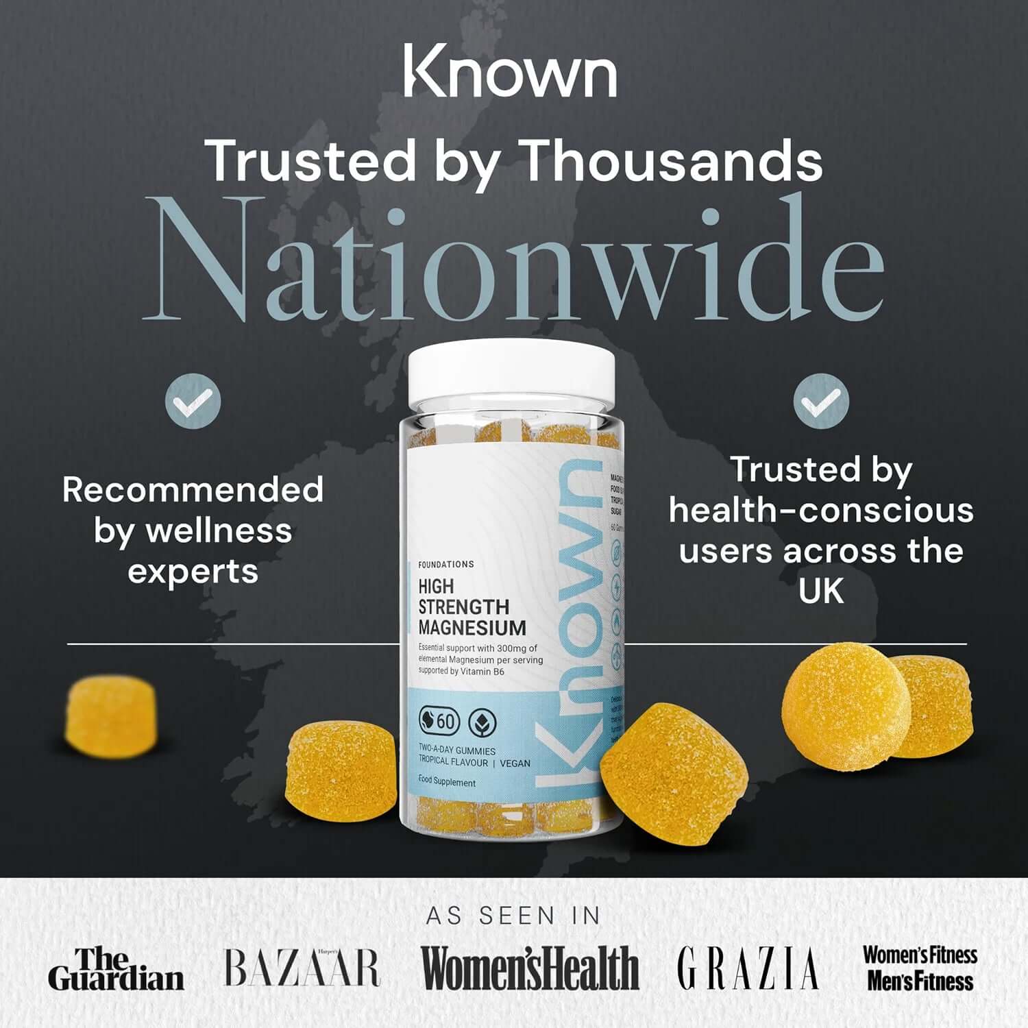 Known Nutrition High-Strength Magnesium 60 Gummies - Image 5