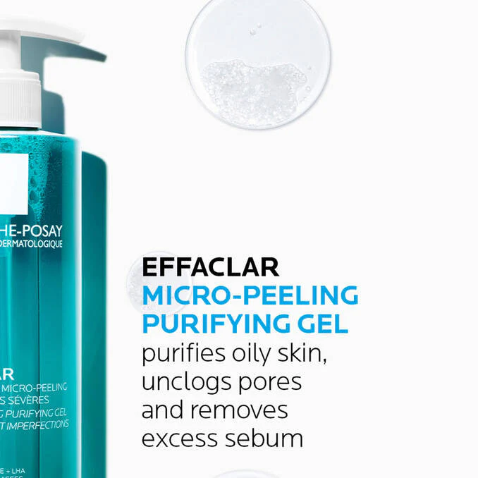 La Roche Posay Effaclar Micro Peeling Purifying Gel Cleanser 400ml - Image 6