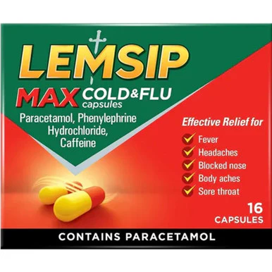 Lemsip Max Cold & Flu Capsules 16's