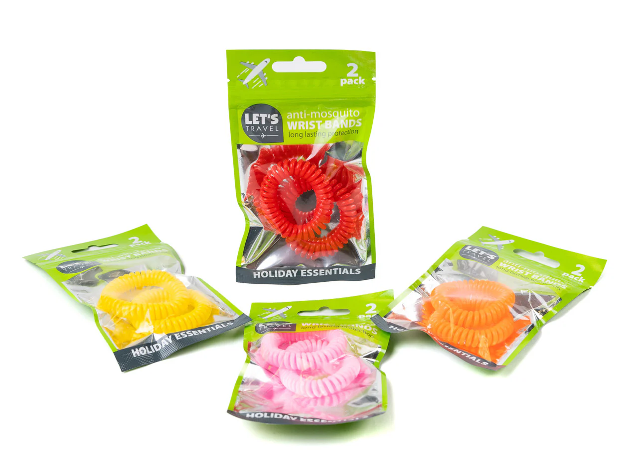 Let's Travel Anti Mosquito Wrist Bands 2 Pack