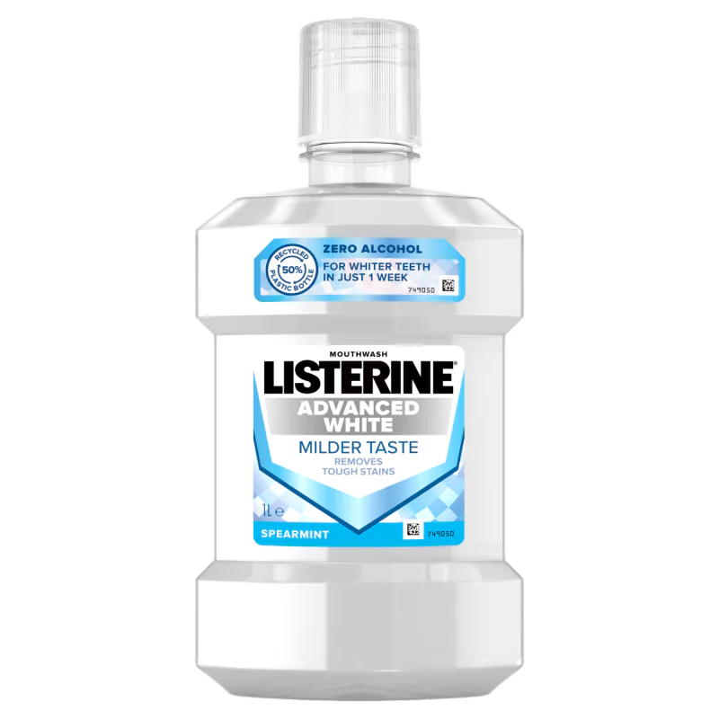 Listerine Advanced White Mouthwash Spearmint 1 Litre