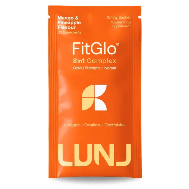 LUNJ FitGlo 8 in 1 Daily Complex - Mango & Pineapple Flavour 14 Sachets - Image 3