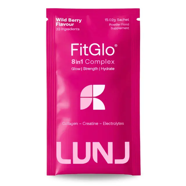 LUNJ FitGlo 8 in 1 Daily Complex - Wild Berry Flavour 14 Sachets - Image 3