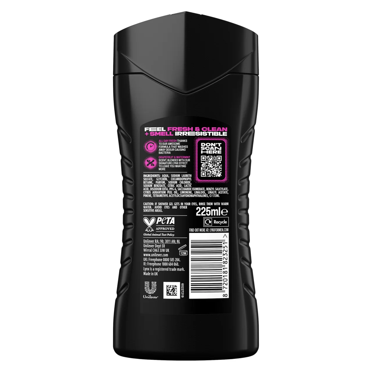 Lynx 3in1 Shower Gel Number 10 225ml - Image 2