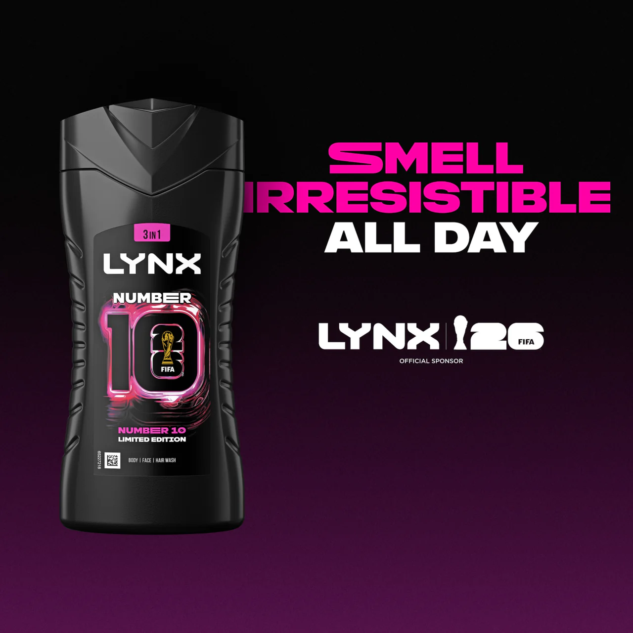 Lynx 3in1 Shower Gel Number 10 225ml - Image 5