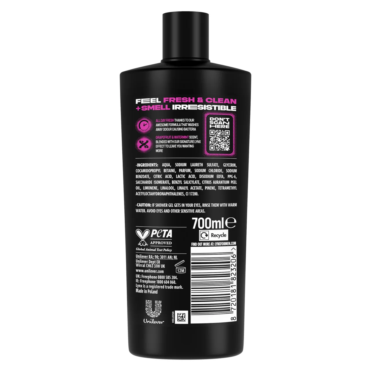 Lynx 3in1 Shower Gel Number 10 700ml - Image 2