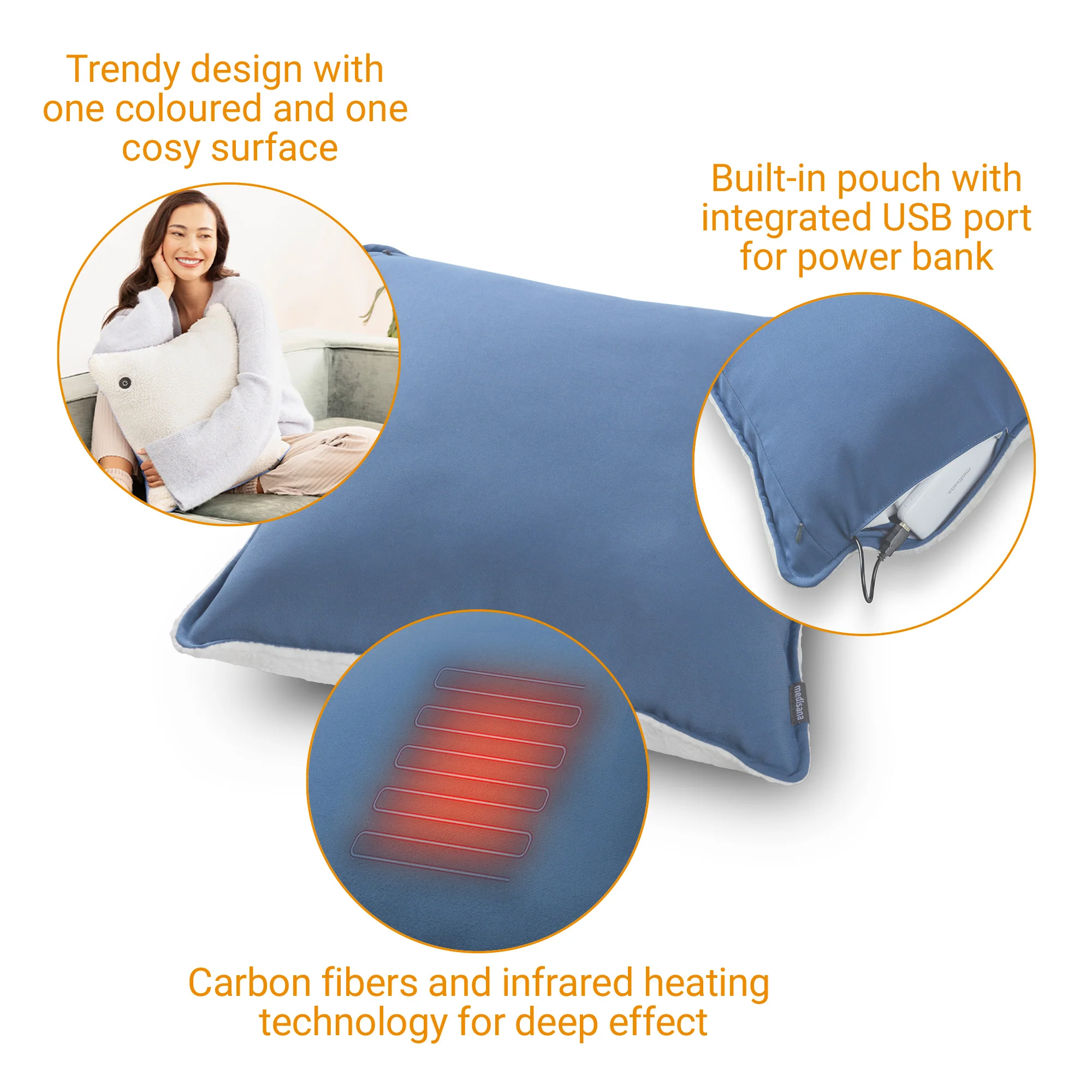 Medisana HC 150 Heated Cushion Line Blue - Image 3