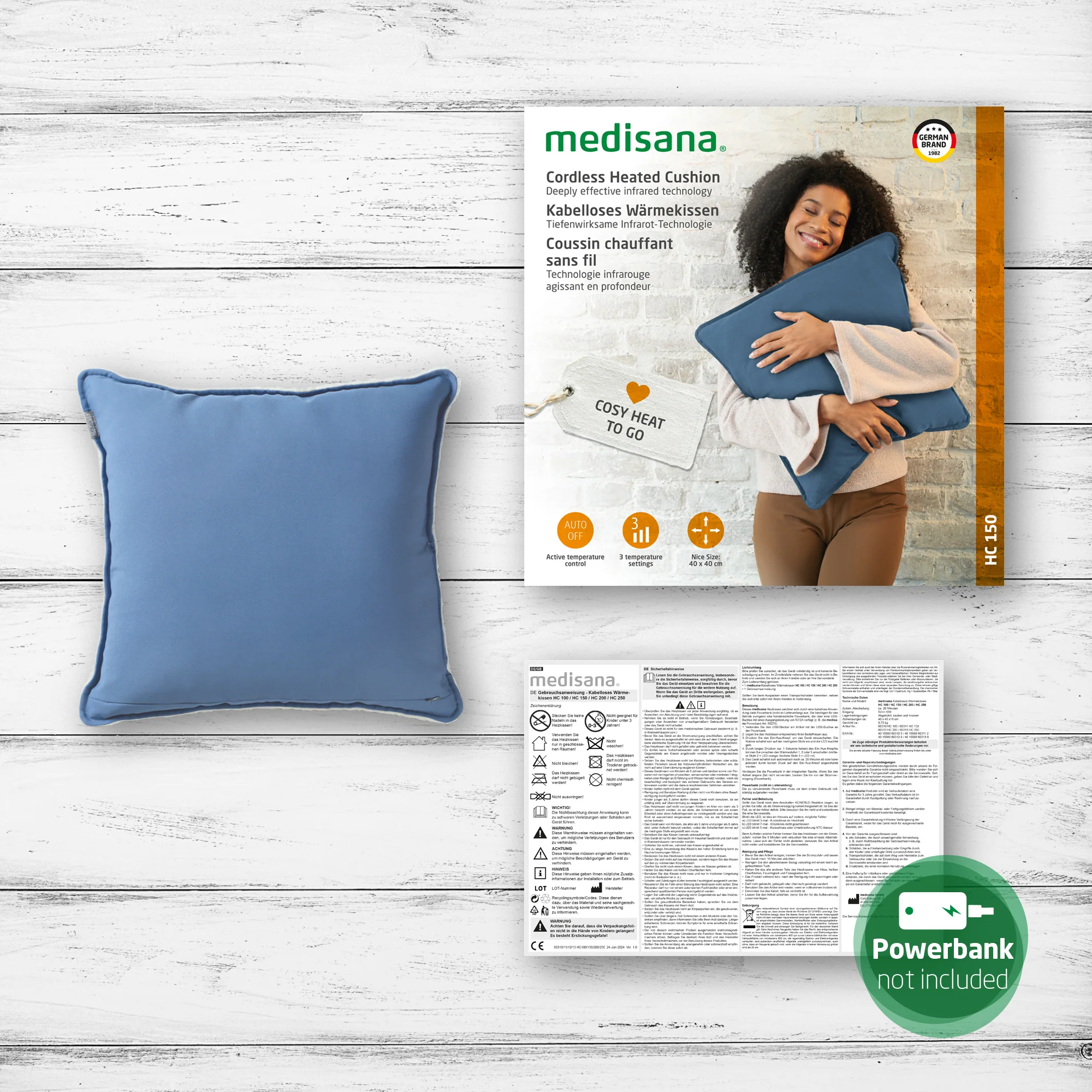 Medisana HC 150 Heated Cushion Line Blue - Image 4