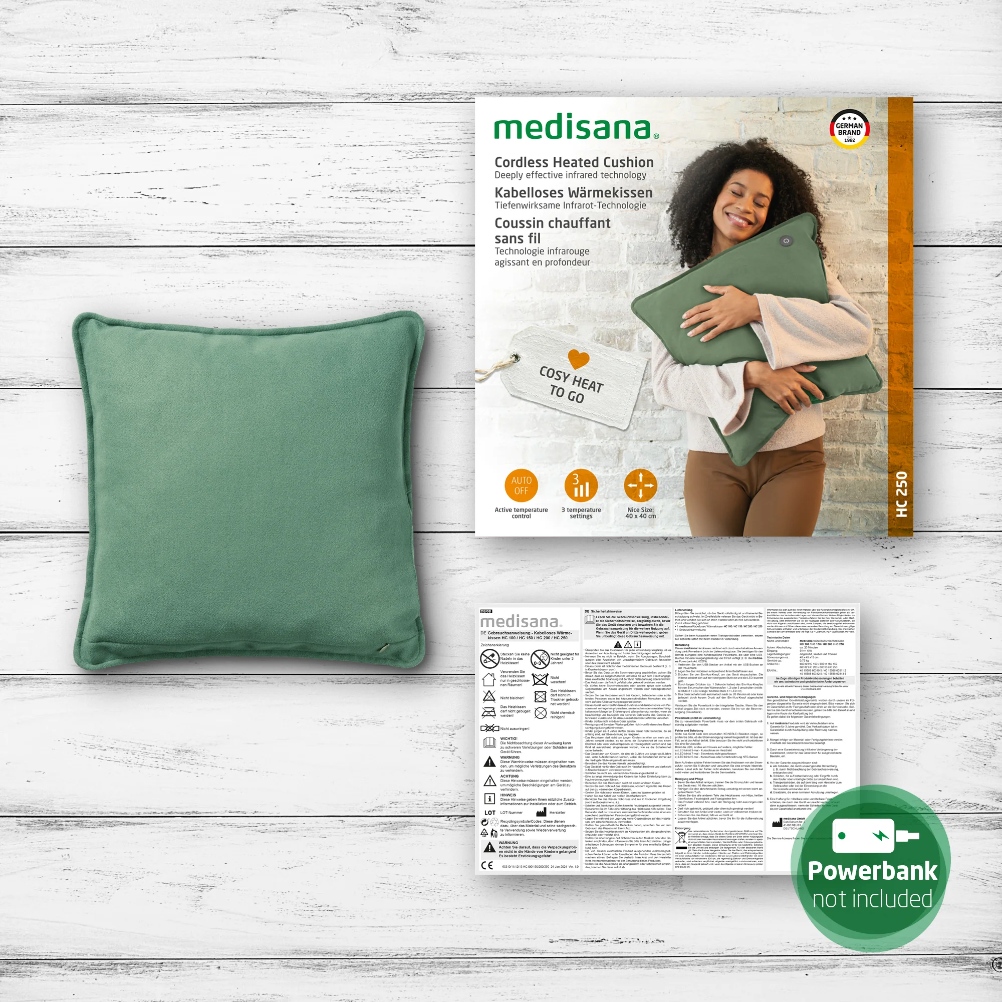 Medisana HC 250 Heated Cushion Line Green - Image 3