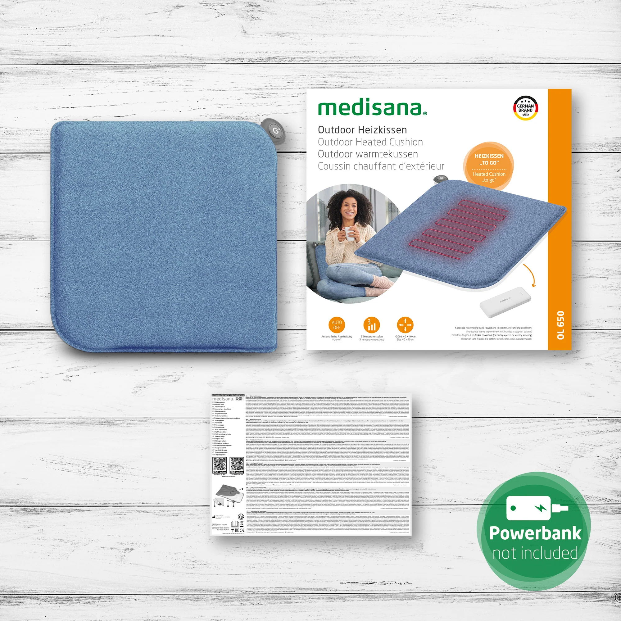 Medisana OL 650 Outdoor Heat Pad Blue - Image 3