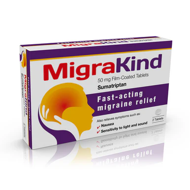 MigraKind (Sumatriptan 50mg) 2 Tablets
