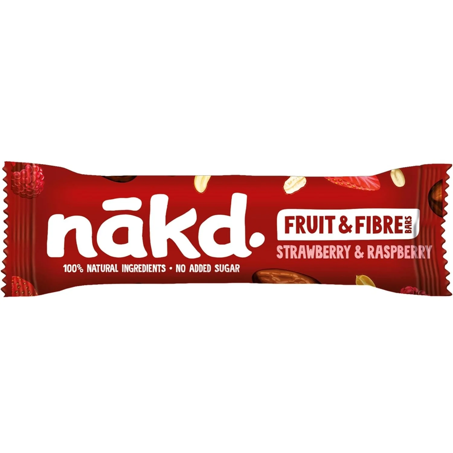 Nakd. Fruit & Fibre Strawberry & Raspberry 16x44g - Image 3