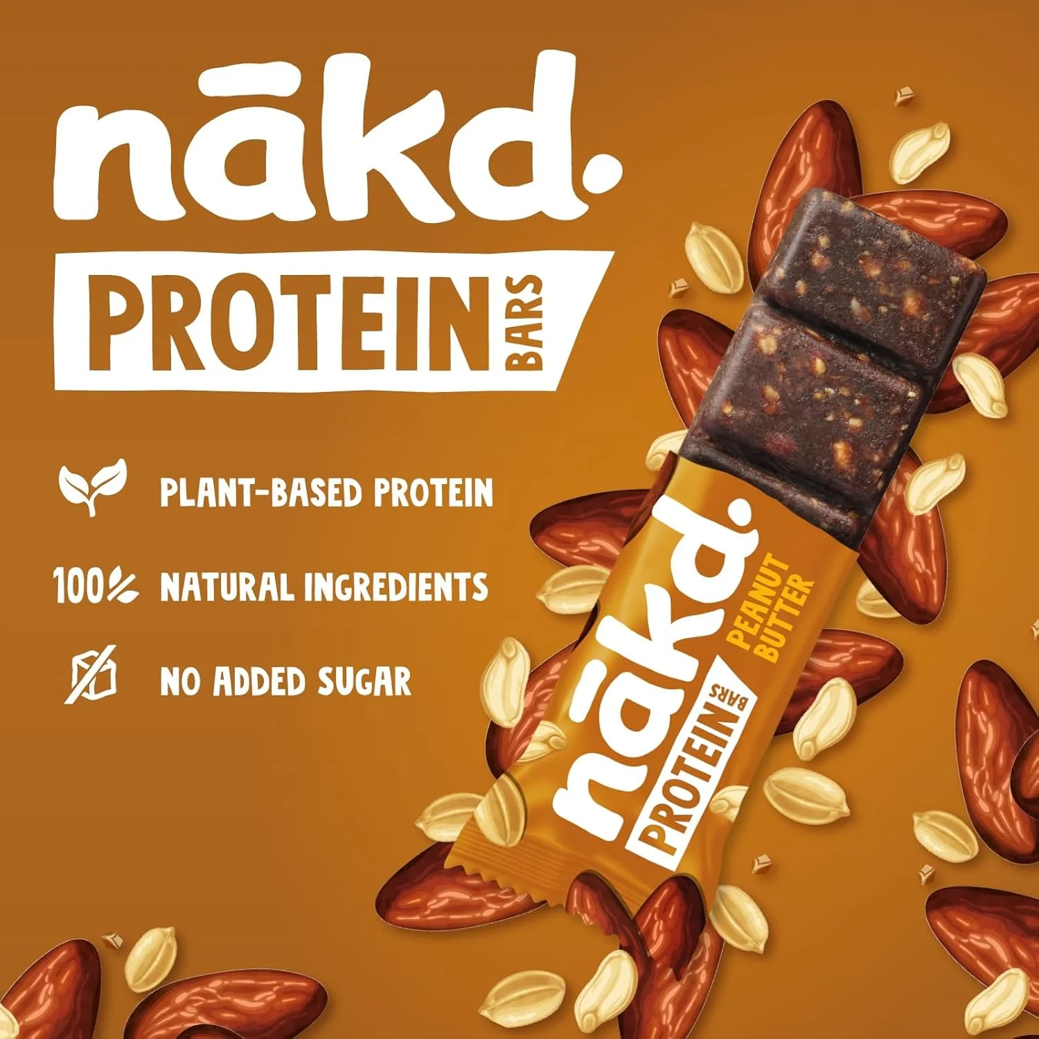 Nakd. Protein Bars Peanut Butter 16x45g - Image 3