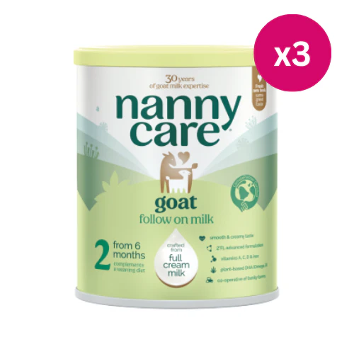 Nannycare Follow On Goat Milk Formula Stage 2 800g x3