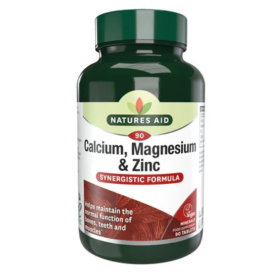 Natures Aid Calcium, Magnesium + Zinc 90 Tablets