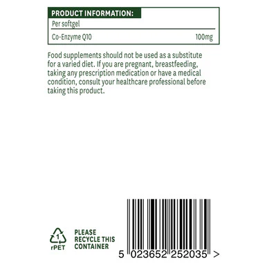 Natures Aid Co-Enzyme Q10 100mg 30 Sofgels - Image 3
