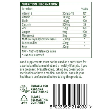 Natures Aid Hair, Skin and Nails Formula 30 Tablets - Image 3