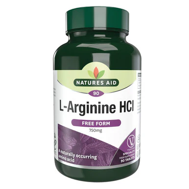 Natures Aid L-Arginine HCl 750mg 90 Tablets