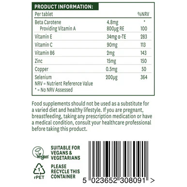 Natures Aid Selenium 200ug (with Zinc and vitamins A, C & E) 90 Tablets - Image 3