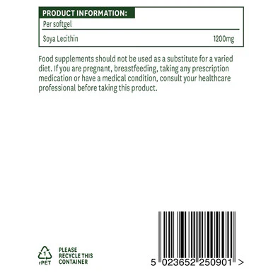 Natures Aid Soya Lecithin 1200mg 90 Softgels - Image 3