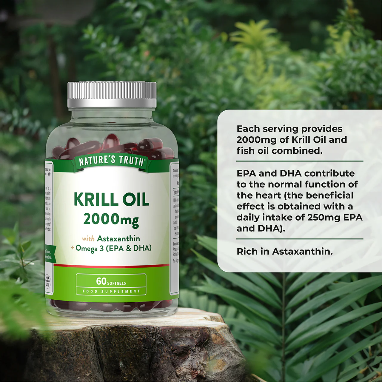 Nature's Truth Krill Oil 2000mg 60 Softgels - Image 2
