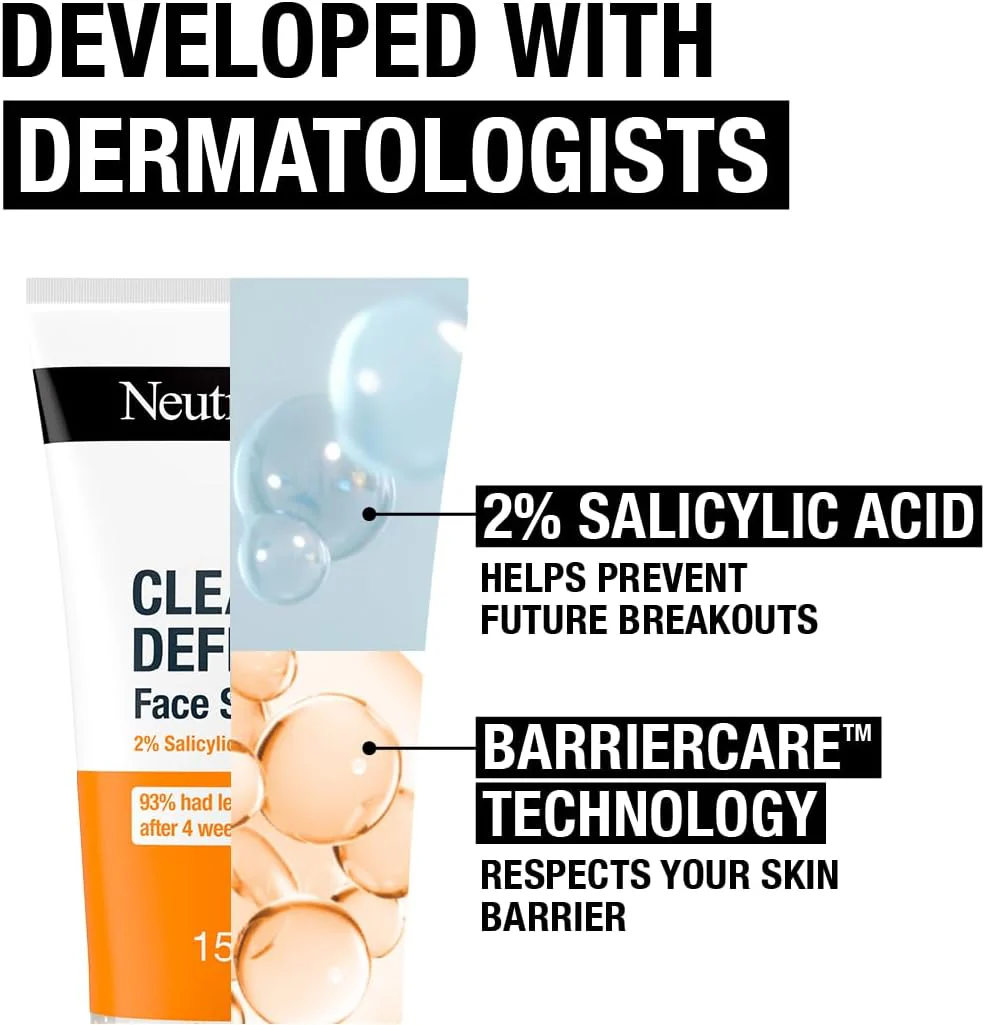 Neutrogena Clear & Defend Facial Scrub 150ml - Image 5