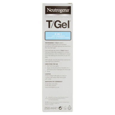 Neutrogena T/Gel 2 in 1 Anti-Dandruff Shampoo & Conditioner 250ml - Image 2