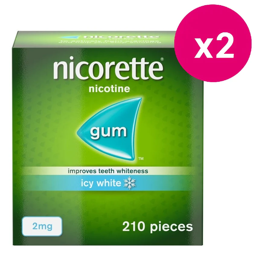 Nicorette Icy White 2mg Nicotine Gum - Image 10