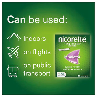 Nicorette Inhalator 15mg 20 Cartridges - Image 2