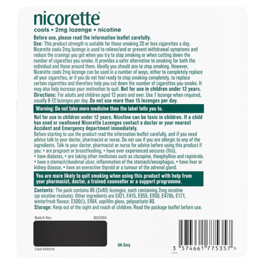 Nicorette Mint Lozenge 2mg 80 Pack - Image 4